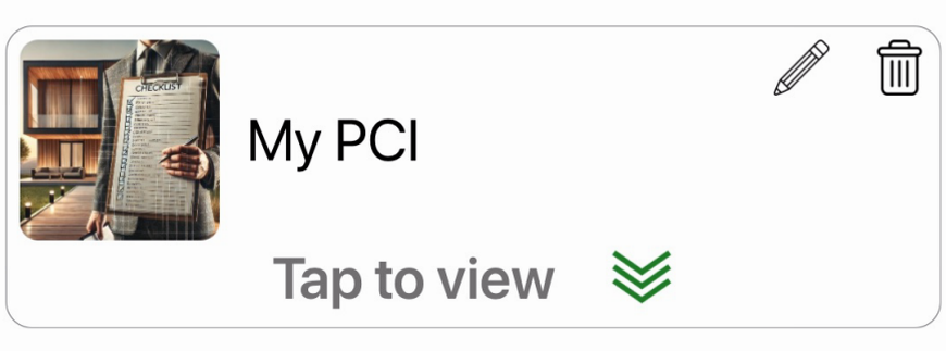 My PCI room-by-room inspection checklist
